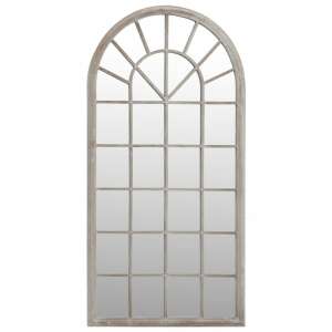 vidaXL íves kerti tükör, 90 x 45 cm, rusztikus vas keret, kültéri használatra - Tükör