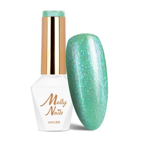 Molly Nails Green Party Crazy Mint No. 83 géllakk üveg és színminta - Gél lakk