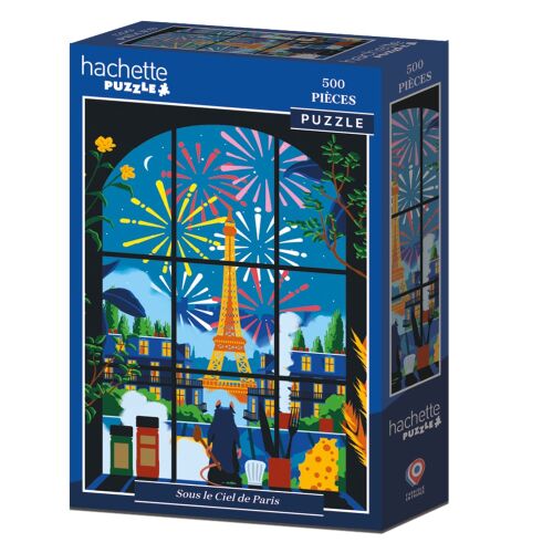 Puzzle 500 darab Hachette Sous le Ciel de Paris 149973110 - Puzzle