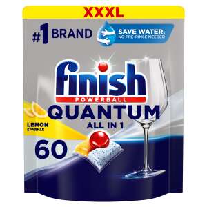Finish Quantum All in 1 Zitrone Geschirrspüler Kapseln 60pcs 67398088 Waschmaschinenpads