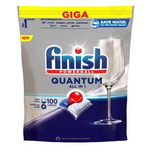 Finish Quantum All in 1 Mosogatógép Kapszula, 100 db, Powerball, Giga Csomag, Víztakarékos, Előmosás Nélkül