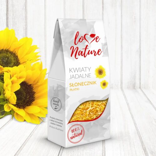 Love Nature ehető napraforgó szirmok, 15g csomag, természetes ételdekoráció - Fűszer