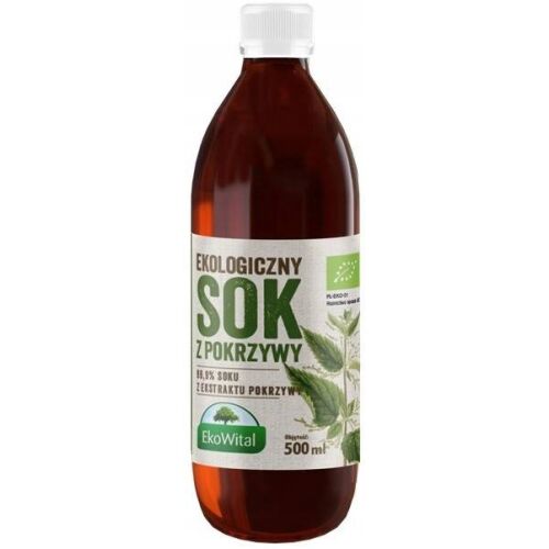 Ekowital Bio Csalánlé 500ml, bio csalán kivonat ital - Nektár és 100%-os lé