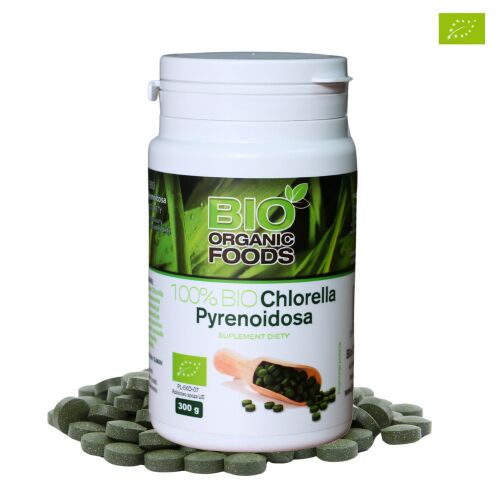 BIO Chlorella Pyrenoidosa tabletták BIO Organic Foods 300 g étrend-kiegészítő 150068704 - Étrendkiegészítő