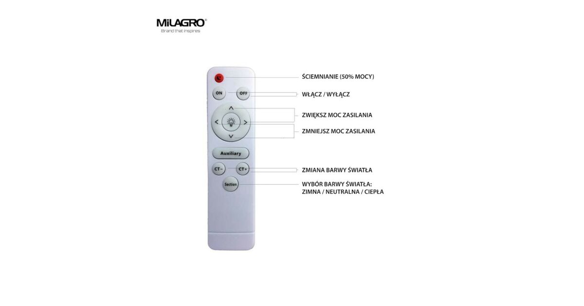 Mennyezeti lámpa távirányítóval 1x66W LED LAYLA ML4222 Eco-Light ...