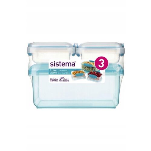 Sistema 1L plusz 2x200 uzsonnásdoboz készlet