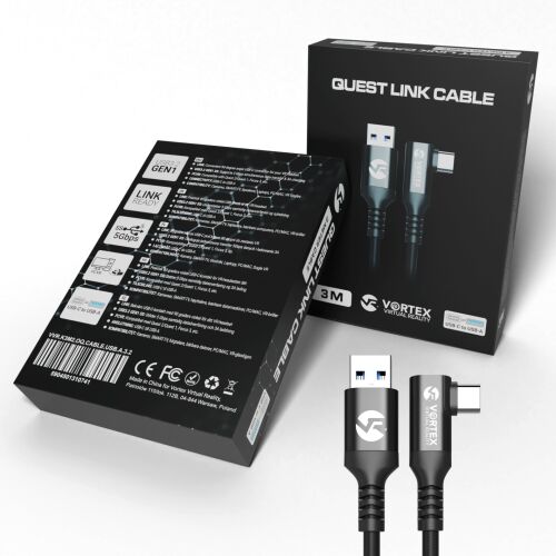 m-es VortexVR USB-A kábel Meta Quest Linkhez | Quest 3S-hez, Quest 3-hoz és Quest 2-höz 150183550 - USB kábel