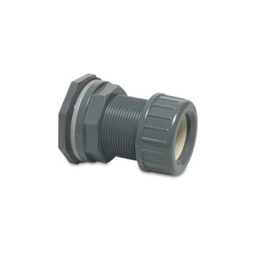 PVC ÜVEGEN ÁT 40MM fitting, 55-60mm-es üveglyukakhoz tervezve - Tömlőcsatlakozó