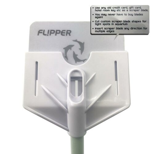 Flipper Platinum akvárium kaparófej részlete, kártyanyílással az algák eltávolításához - Akvárium algakaparó
