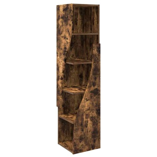 Sarokszekrény 32 x 32 x 140 cm Szerelt Fa Füstös Tölgy 150371570 - Könyvespolc és állópolc