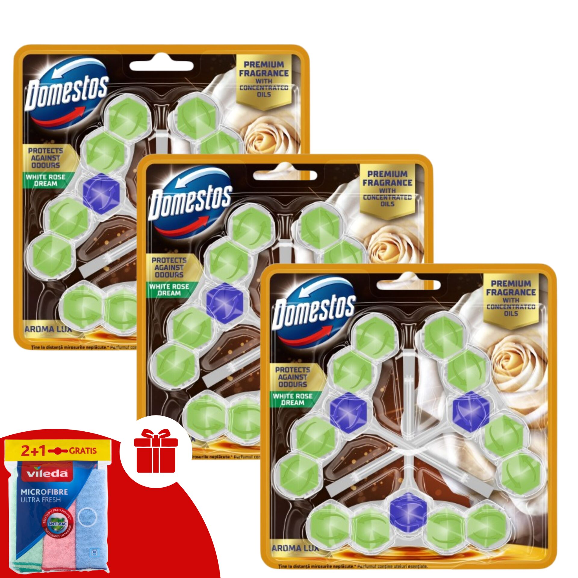 E-shop Domestos Aroma Lux Toaletný osviežujúci blok s koncentrovanými es...