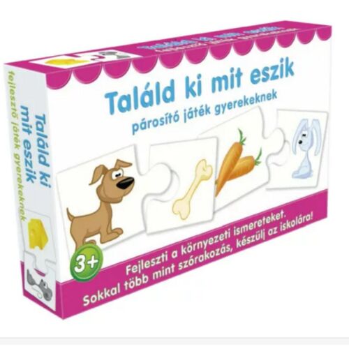 Párosító puzzle - fejlesztő játék-Találd ki mit eszik (Dohi) 176827992 - Fejlesztő játék bölcsiseknek