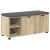 Előtér pad párnával Egyszínű Sonoma tölgy 100 x 38 x 46 cm 150428955