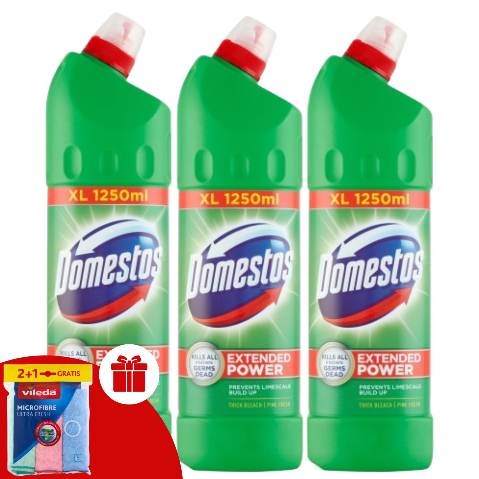 E-shop Domestos Extended Power Pine Fresh Thick, antiseptický čistiaci p...