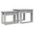 vidaXL Kávasztal Szett 2 pcs Beton Szürke Faanyag 151997835