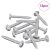 vidaXL 12 darabos készlet ezüst acél M4 x 28 mm-es facsavarokból