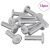 vidaXL 12 darabos ezüst csavarkészlet, 8x25mm acél rögzítők