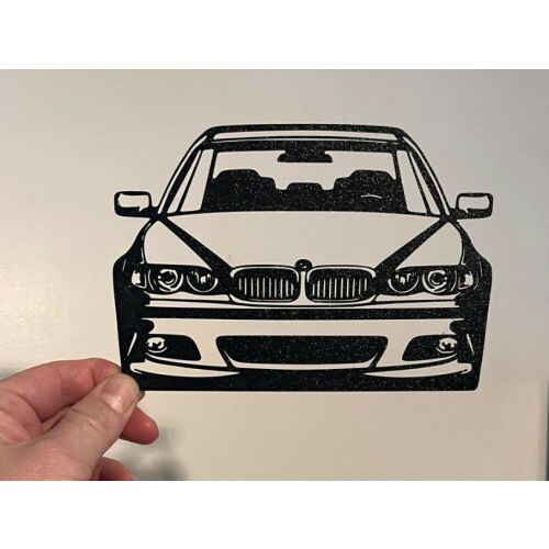 BMW E46 Első fali dekoráció, Mofen stílus, Autórajongó ajándék 