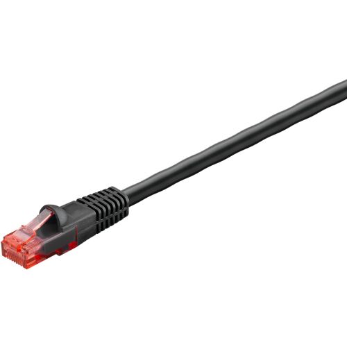 Goobay U/UTP CAT6 Kültéri patch kábel 10m - Fekete