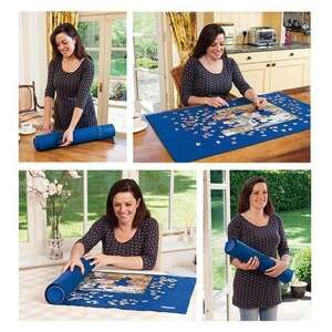 Collage der Piatnik Puzzle Rollmatte in Gebrauch, Puzzle Aufbewahrungslösung - Puzzle & Rätsel