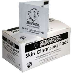Studex Bőrtisztító lapocskák, 100 db egyedi lapocska a fülbevaló piercing előtt a bőr előkészítéséhez, kizárólag professzionális használatra - Nono