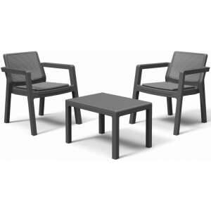 Keter Emily balkon szett, 2 szék és egy dohányzóasztal, szürke - Keter