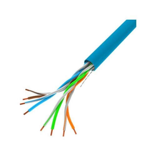 Lanberg UTP CAT5e kábel, kék, belső vezetékek láthatók - Lanberg