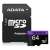 ADATA 64GB microSDXC memory card with adapter