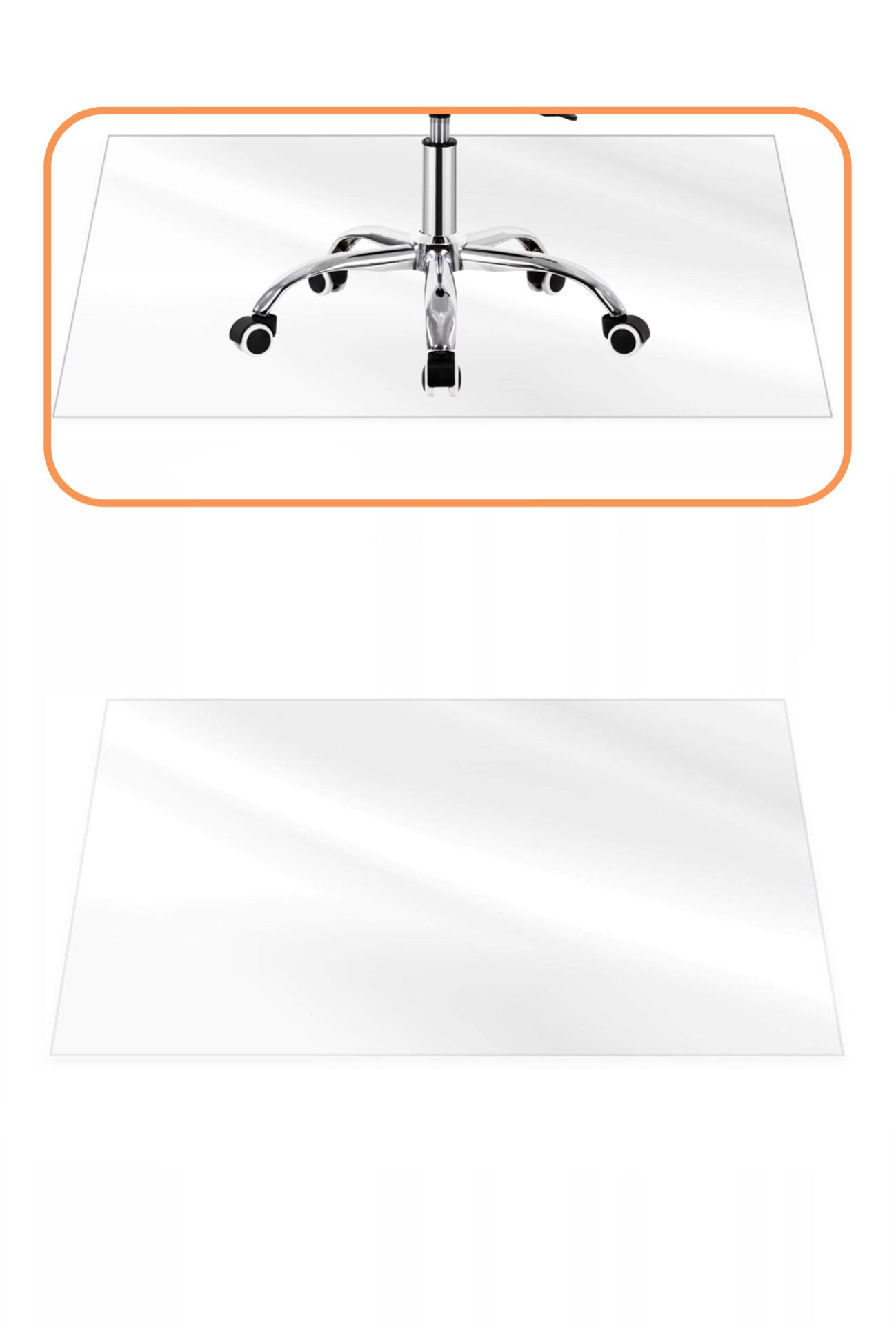 E-shop Fm0037 priehľadná podlahová rohož 100 cm x 140 cm x 0,5 mm