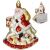 Springos karácsonyfadísz, Mikulás, 11,5 cm 150615131