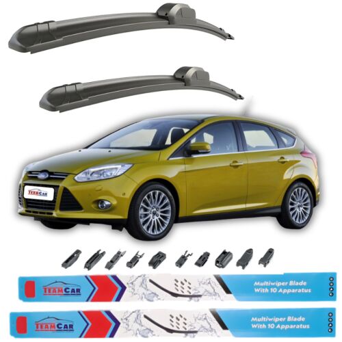 TeamCar ablaktörlő lapátok Ford Focus III Hatchback (2011-2014) autómodellel - ‪Ablaktörlő lapát