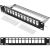 Lanberg PPKS-9212-B 10 hüvelykes 12 portos Keystone Patch Panel kábelkötegelőkkel