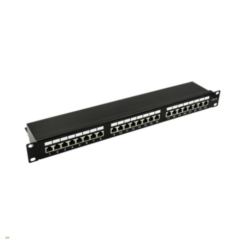Walisec PP-P6S2401 19 hüvelykes Cat6 patch panel, 24 portos, elölnézet - Patch panel