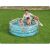 Family fun in Bestway inflatable pool with rainbow design