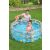 Little girl enjoying Bestway inflatable pool with rainbow design