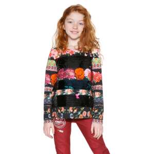 Desigual Cardedeu virágos, flitteres lány felső 43672280 - Desigual