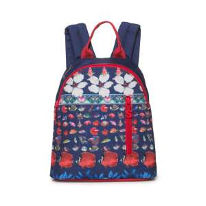 Desigual Pineapple kis méretű lány hátizsák, blue backpack with colorful fish and flower print - Dressing Accessory
