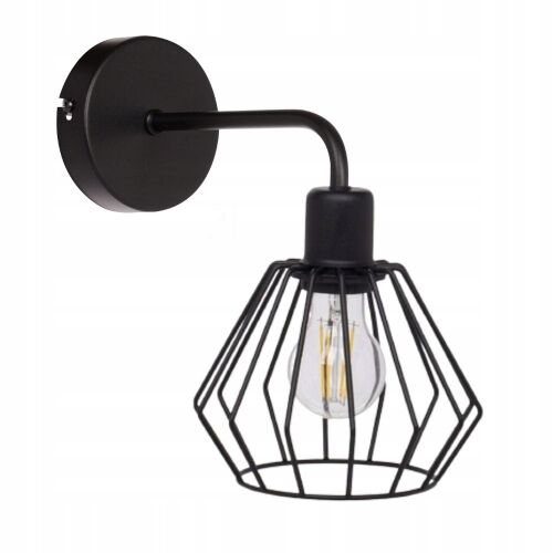FALI LÁMPA LOFT MODERN EDISON LED DIAMOND E27 fekete fali lámpa - Fali lámpa