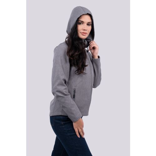 Legend Classics női szürke softshell kabát levehető kapucnival - Női dzseki