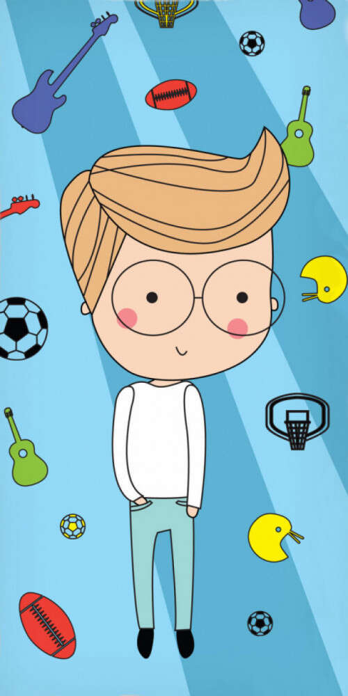 Fiús fürdőlepedő, strand törölköző 70*140cm