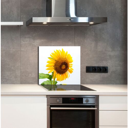 KONYHAI ÜVEG PANEL 65x60 Virág, napraforgó konyhai panel hátfal, konyhai dekoráció - Tűzhelyvédő