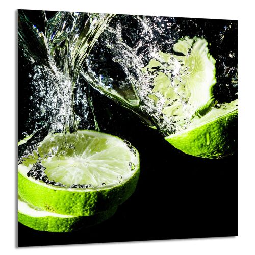 KONYHAI ÜVEG 60x65 Lime Edzett üveg konyhai panel lime mintával - Tűzhelyvédő