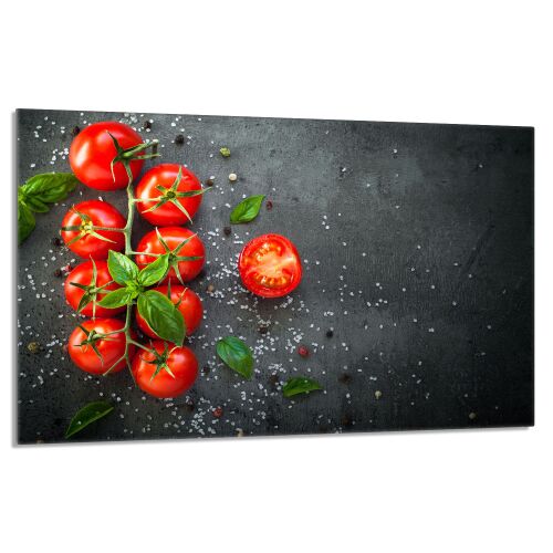 TMK ArtDeko üveg főzőlapvédő 80x52 cm paradicsom mintával - Háztartási nagygép kiegészítő