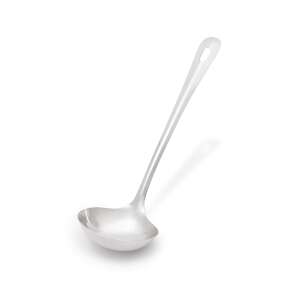 Stainless steel ladle, 30 cm long, for serving soup, stew, or sauce - Ladle