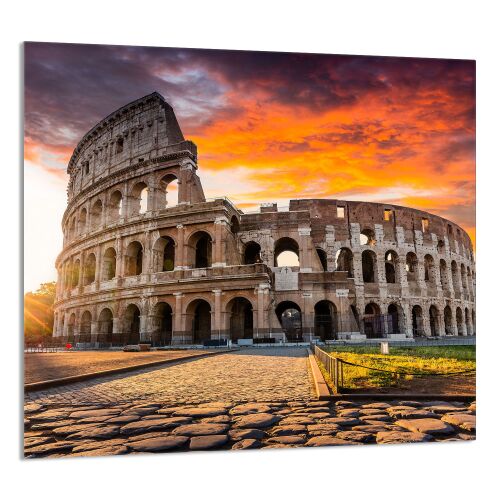 KONYHAI ÜVEG PANEL 65x60 Colosseum, konyhai üveg panel Colosseum nyomattal 