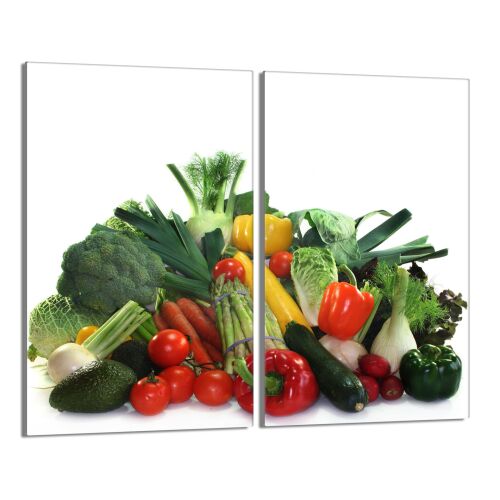 Üveg védőlemez tűzhelyhez 2x30x52 Zöldségek 150920145 - Háztartási nagygép kiegészítő
