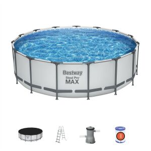 Set piscină Bestway Steel Pro Max cu copertă, scară, pompă și filtru - Piscine si jocuri de plaja