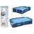 Piscină dreptunghiulară cu cadru metalic Bestway Steel Pro, 221x150x43cm, cu ambalaj și o familie care se bucură de piscină