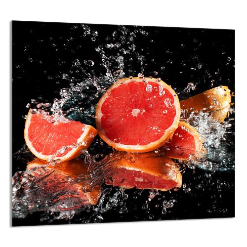 KONYHAI ÜVEG 65x60 Grapefruit konyhai üvegpanel, grapefruit minta - Tűzhelyvédő
