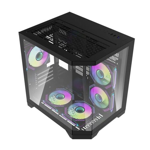 Darkflash FT350 számítógépház + 5 ARGB ventilátor fekete (FT350 Black)